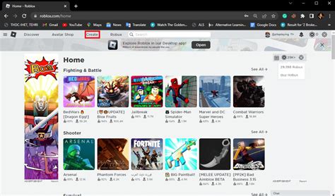 Toradh íomhá ar Roblox Homepage with ROBUX