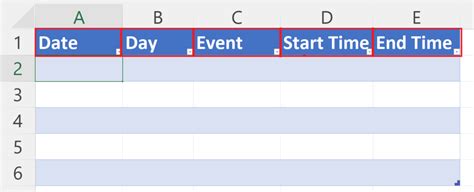 How to Make Schedule in Microsoft Excel に対する画像結果