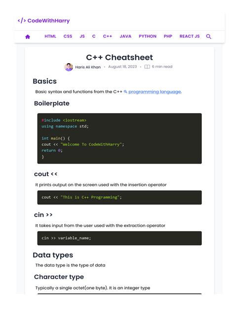 Image result for Ci Cheat Seheet