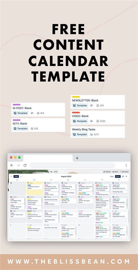 YouTube Content Calendar Template に対する画像結果