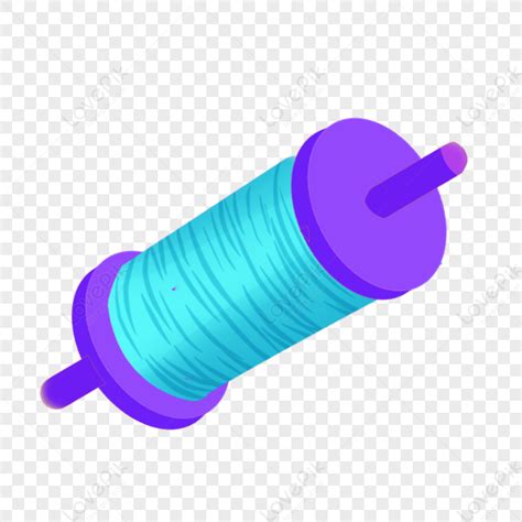 Toradh íomhá ar Cartoon Spool of Thread Transparent Background