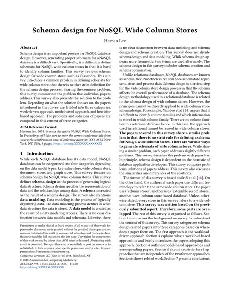 Image result for NoSQL Wide Column Structure