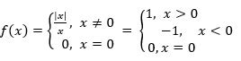 Image result for Signum Function Math