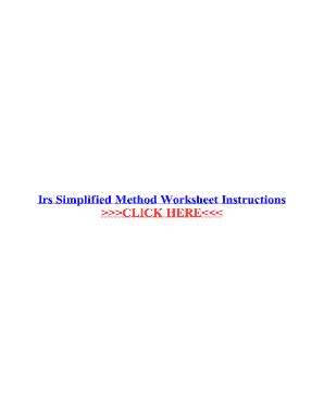 1040 Simplified Method Worksheet に対する画像結果