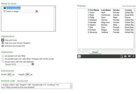 Afbeeldingsresultaten voor How to Embed Excel Sheet in Website