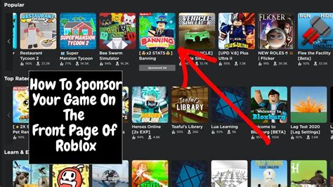 Afbeeldingsresultaten voor How to Sponsor Your Game On Roblox