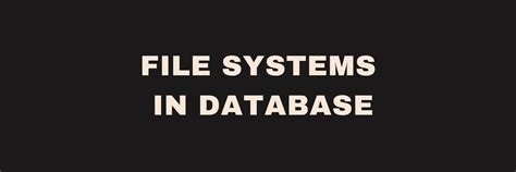 Image result for Database File System Condiviso
