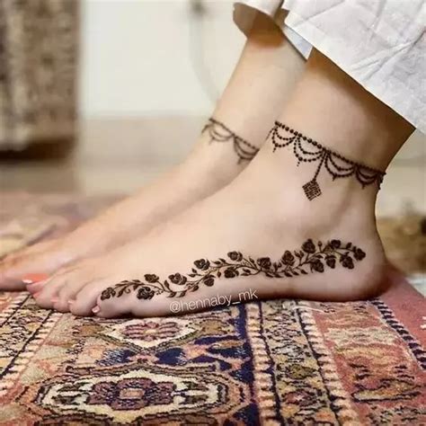 Image result for Ankle Henna Designs