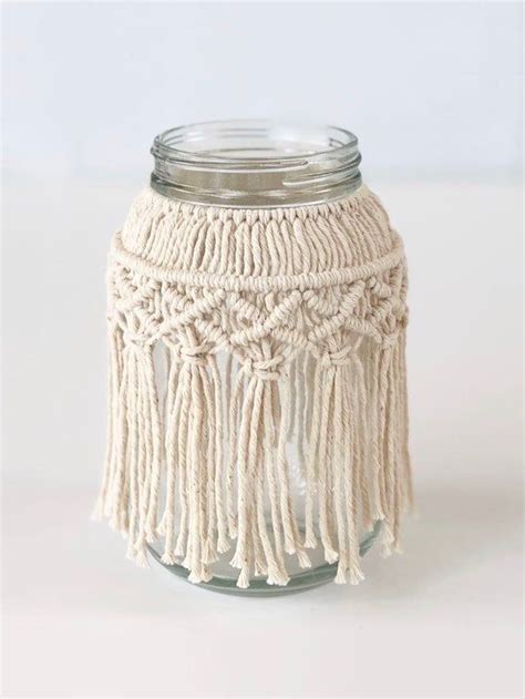 macrame around mason jars video tutorial に対する画像結果
