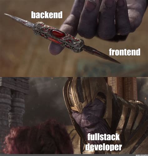 Afbeeldingsresultaten voor Frontend/Backend API Meme