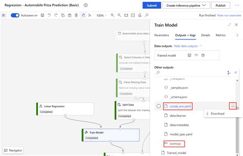 Azure Machine Learning Studio Workflow に対する画像結果
