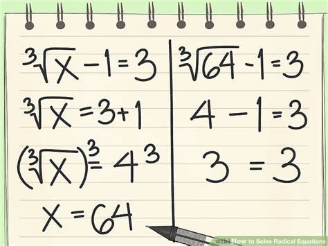 How to Solve Radical Equations: 12 Steps (with Pictures) - wikiHow