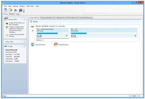 Toradh íomhá ar Macrium Reflect Win 11