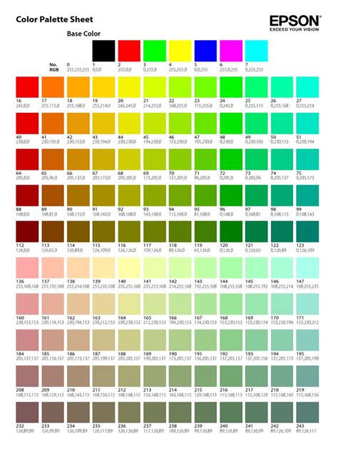 Image result for Color Palette Sheet