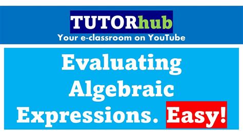 Image result for How to Evaluate Algebraic Expressions