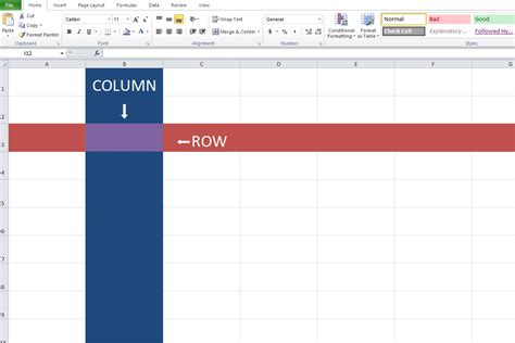 Afbeeldingsresultaten voor Column vs Row On Excel