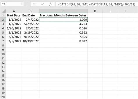 Excel Calculate Number Of Months Between Date に対する画像結果