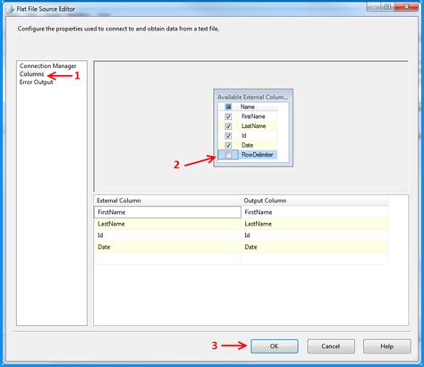 Flat File Profile Example に対する画像結果
