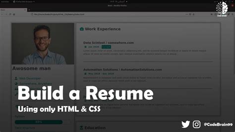 Resume to Biudl Using HTML に対する画像結果