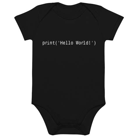 Hello World in Python Baby Shirt に対する画像結果