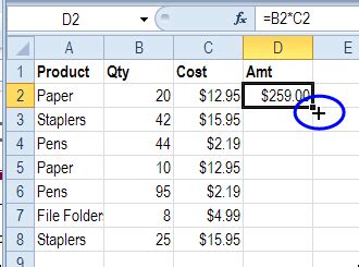 Image result for How to Drag a Formula Down in Excel