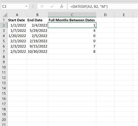 Excel Calculate Number Of Months Between Date に対する画像結果