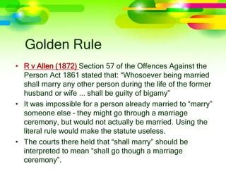 Example of Golden Rule Law Statutory Interpretation に対する画像結果