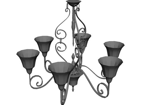 Image result for Chandelier 3D Model