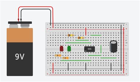 Image result for Blinking LED Circuit Schematic