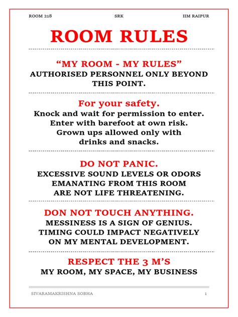 Image result for My Room Rules