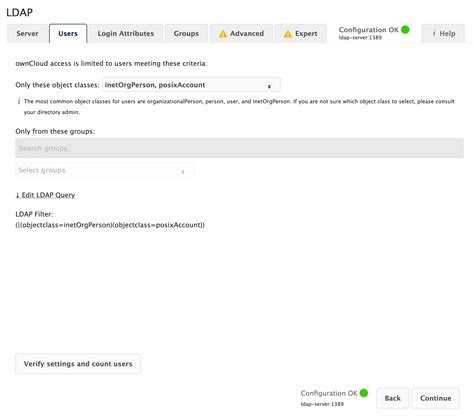 LDAP User に対する画像結果