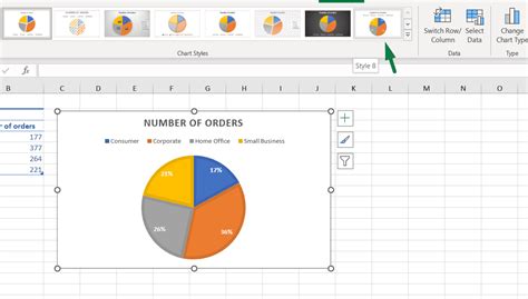 تصویر کا نتیجہ برائے How to Change Chart Style Excel