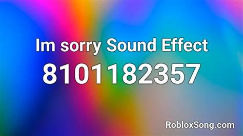 Image result for Sorry Roblox ID