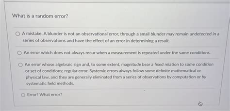 Image result for An Example of Random Error