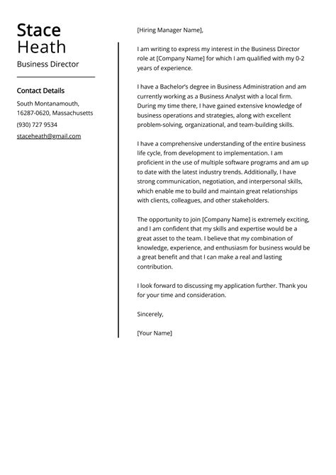 Image result for Director Cover Letter