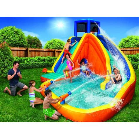 Afbeeldingsresultaten voor Backyard Pool Inflatable Water Slides