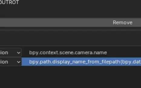 Blender Data Path-க்கான படிம முடிவு