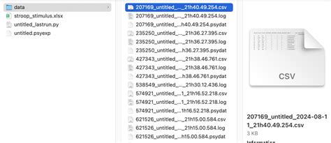 Toradh íomhá ar Stroop PsychoPy