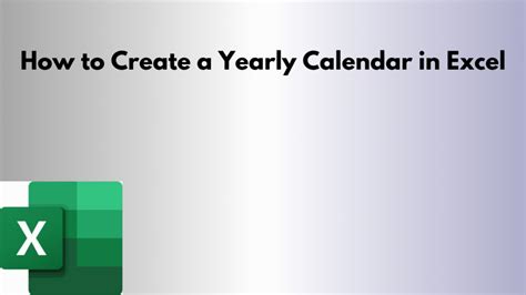 Toradh íomhá ar How to Create Yearly Calendar in Excel