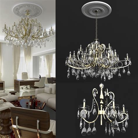 Image result for Chandelier 3D Model