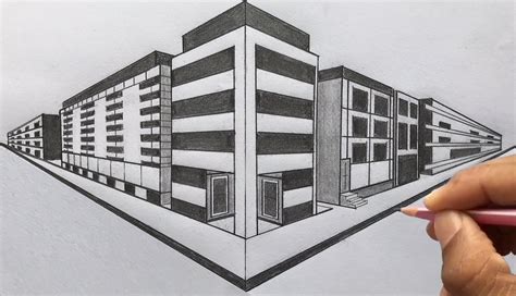 Two Point Perspective Drawing City