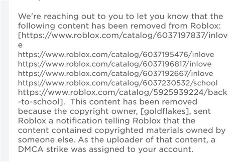 Toradh íomhá ar Roblox DMCA