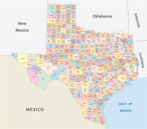 Texas Counties Map | Mappr