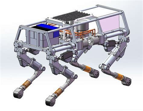 Toradh íomhá ar Cyber Furry Quadraped Robot Creature 3D Model