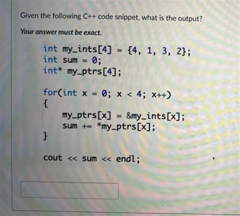 Image result for Code Snippet for C++