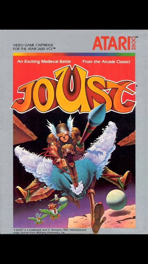 Atari 2600 Box Art vs Game Play - Joust - 1983 : r/Atari2600