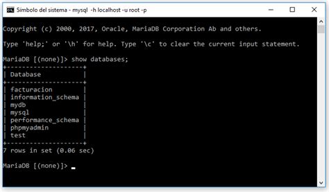 Toradh íomhá ar MySQL Consola Linux