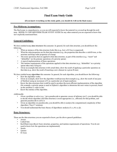 Image result for Study Guide Outline Template