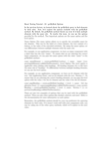 Image result for React Testing Library Getbyrole