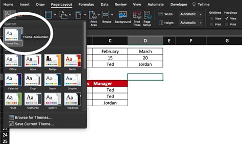 How to Change Excel Theme に対する画像結果